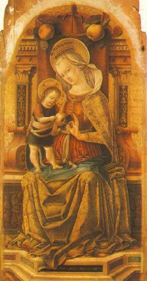 Virgin and Child Enthroned around, CRIVELLI, Carlo